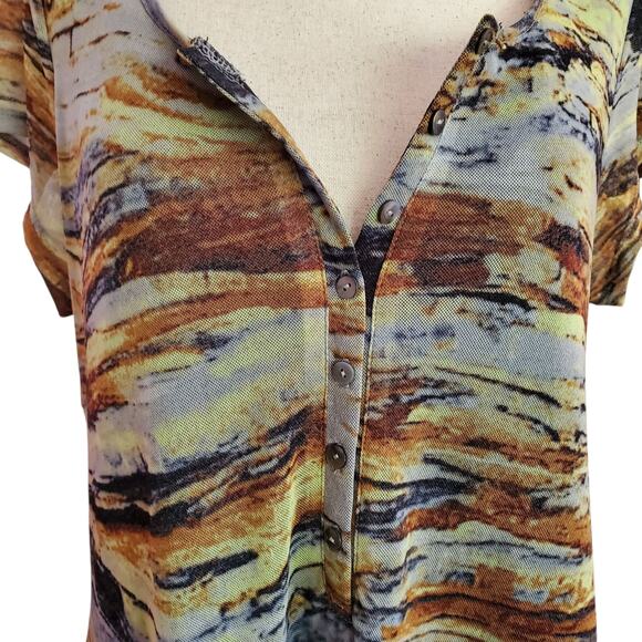 Vivienne Tam Multicolor Mesh Abstract Print Women's Tunic Top - Large - Picture 4 of 8